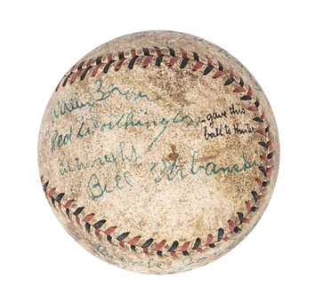 1933 Boston Braves Team Signed Baseball With 17 Signatures Including Wally Berger, Frank Hogan & More! (PSA/DNA)